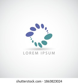 business logo circle of circles vector sign
