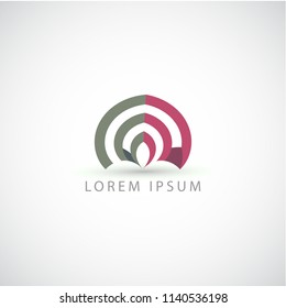 business logo circle shape vector sign