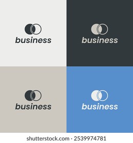 Business logo circle vector simple icon design