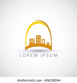business logo city landscape vector sign