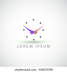 business logo clock vector sign