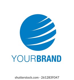 Business logo company around blue abstract digital corporate concept