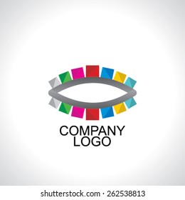 business logo concept idea with eye concept 