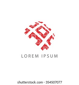 business logo cubes vector