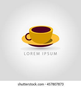 business logo cup of coffee vector sign