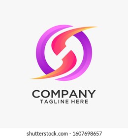 Business logo design with abstract round inspiration