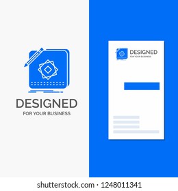 Business Logo for Design, App, Logo, Application, Design. Vertical Blue Business / Visiting Card template.