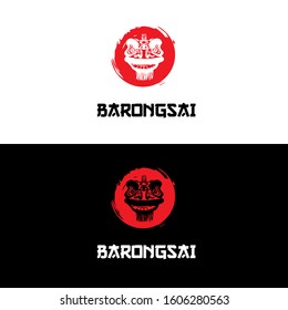 Business Logo Design Circle Barongsai Illustration