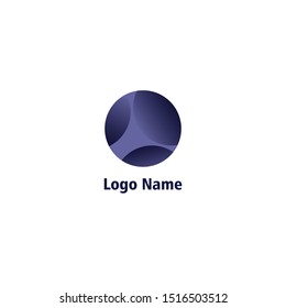 Business logo design, circle logo concept design with blue color, vector eps10.