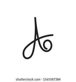 Business logo design concept with simple A letter.  Monogram logo design
