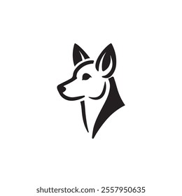 Business logo design with dog head illustration