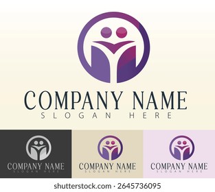 Diseño de logotipo de negocios con una estética moderna y unificada.