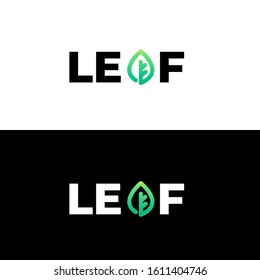 Business Logo Design Leaf Typography Custom 2