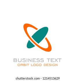 Business logo design, orbit logo vector graphic design.