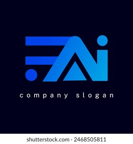 Business Logo Design, Tech, AI logo, minimalist vector illustration logo design.