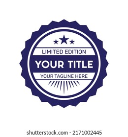 Business logo design template. Badge template. badge vector illustration. limited edition badge, template, round badge design, certificates. stars