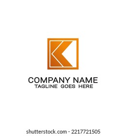 letra inicial K o C de la plantilla de diseño del logotipo de negocios.