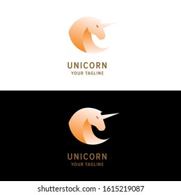 Business Logo Design Unicorn Gradient Illustration