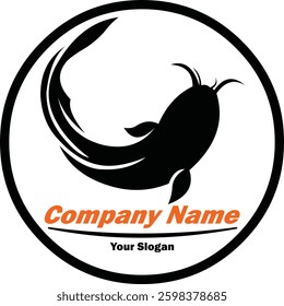 Business logo with a distinctive image of a fish, or more specifically a picture of a catfish