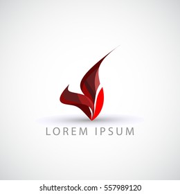 business logo exotic flower vector sign