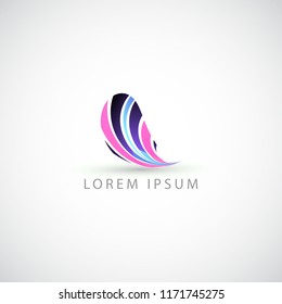 business logo feather vector sign