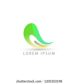 business logo feather vector sign