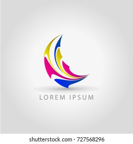 business logo feather vector sign