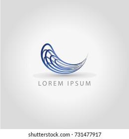 business logo feather vector sign