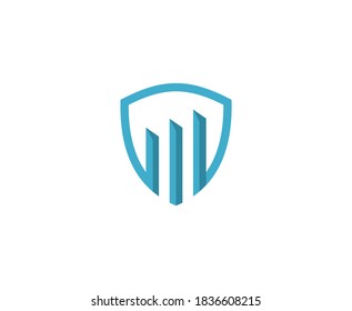 Business logo finance chart vector icon 