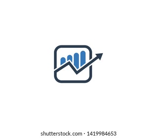 Business logo financial arrow vector 