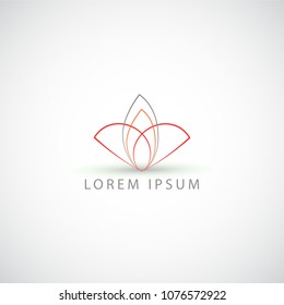 business logo flower spa vector sign
