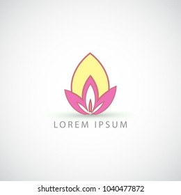 business logo flower vector sign