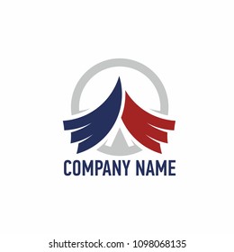 Business logo. Fly icon vector