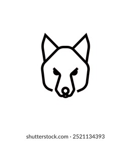 Business logo, fox head icon concept, vector illustration