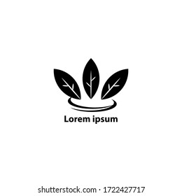 logotipo comercial.
forma de logotipo general de una corona de hojas