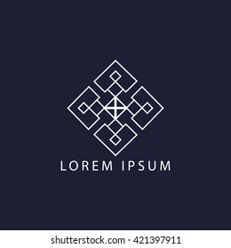 business logo geometric rhombus vector sign