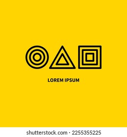 Logotipo comercial con formas geométricas. Concepto creativo