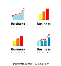 Business Logo With Good Progress  Diagram