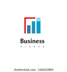 Business Logo With Good Progress Diagram For Business or sales company