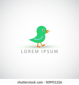 business logo green bird vector sign