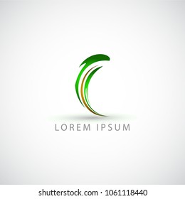 business logo green leaf vector sign