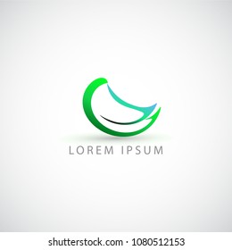 business logo green leaf vector sign