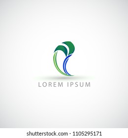 business logo green leaf vector sign