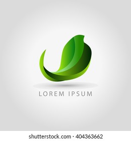 business logo green leave vector sign
