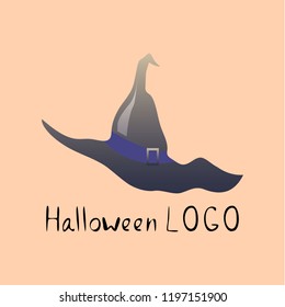 business logo halloween hat vector sign