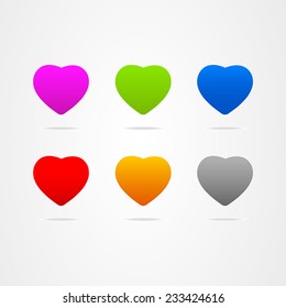 business logo heart icon button
