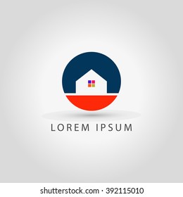 business logo house vector