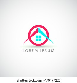 Business logo house vector sign