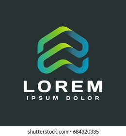 Business logo. Business icon. Corporate, financial, finance logo. Real estate logo. Elements for corporate identity. Building, construction logo.