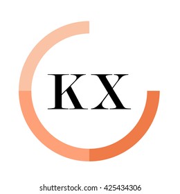 business logo icon design template elements. Orange color vectors. Design identity in circle. Alphabet letter